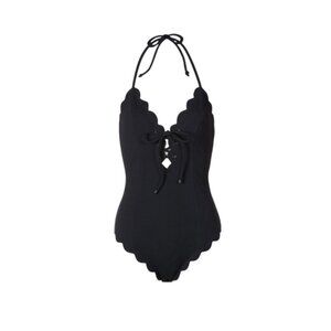 NWOT MARYSIA Broadway One Piece Swim Bathing Suit Womens XXL Black Scalloped NEW